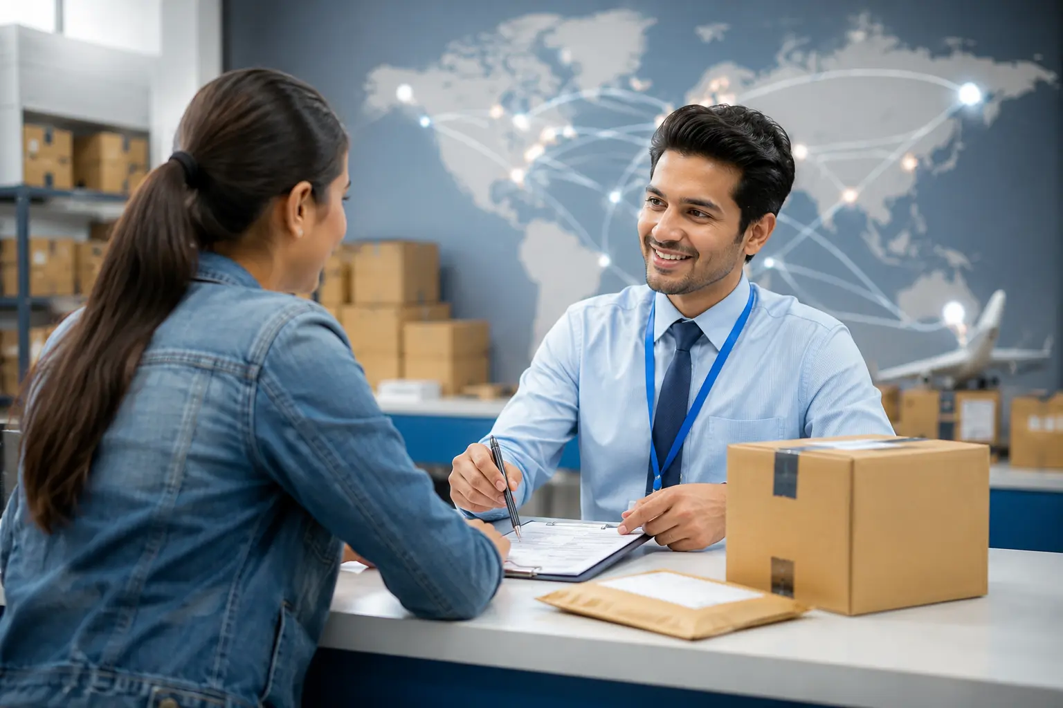 TrueShip Customer Support Representative Assisting with Logistics