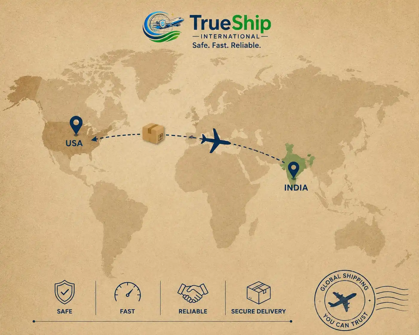 Parcel going through US customs clearance scanning process