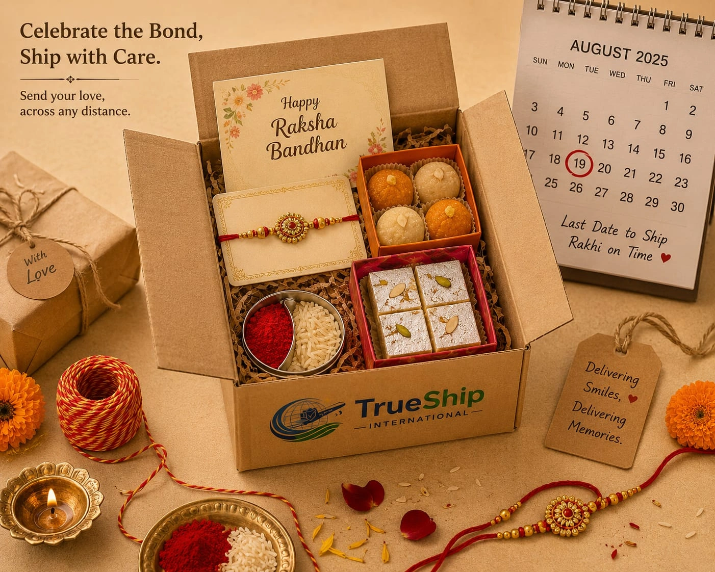 Packing rakhi and festival gifts for international courier